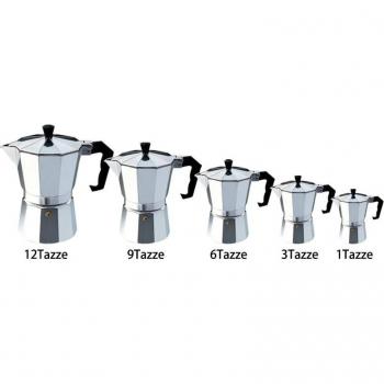 Eworld Kaffeemacher Moka – Edelstahl‑Aluminium,
