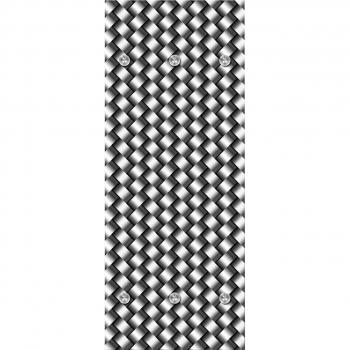 Flechtmuster Garderobenleiste von queence, 6 Haken, 50 x 120 cm