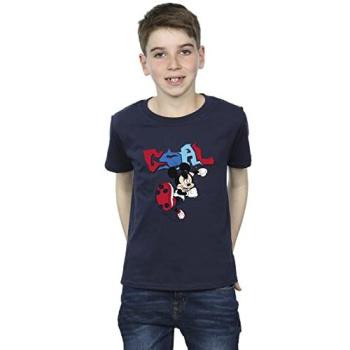 Mickey Mouse Striker Pose Tee – Navy, Kids Size 5-6