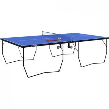 9FT Foldable Table Tennis Table with 8 Wheels for Indoor Use