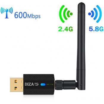 WiFi USB Adapter 2.4G/5.8G AC600