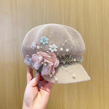 2022 Women's Pearl Flower Ventilation Hat
