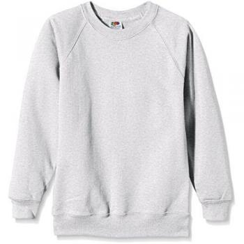 Heather Grey Kids Raglan Sleeve Sweatshirt (Size 3-4Y)