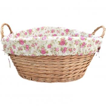 Panier à linge vapeur avec doublure florale