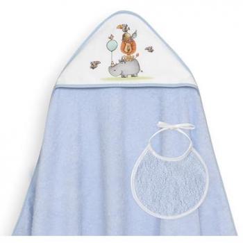 Toalla de Baño Interbaby 1m x 1m Rino-León + Babero