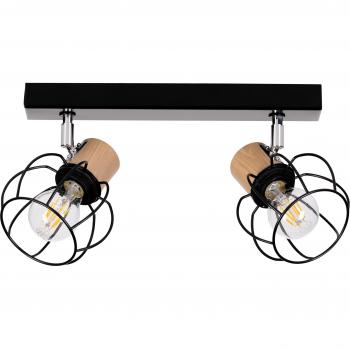 BRITOP LIGHTING Phiphi, stilvolle Deckenleuchte mit Eichenholz-Elementen