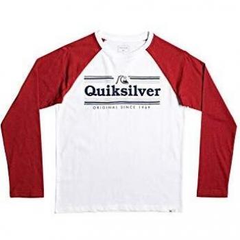 T-shirt manches longues Quiksilver Get Buzzy pour garçon 8-16 ans, blanc/garnet, S