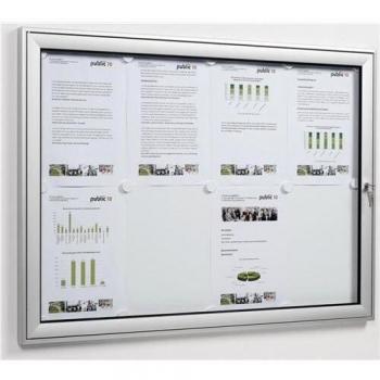 WSM Vitrine porte battante 8 feuilles – 930 × 680 mm, cadre anguleux, intérieur