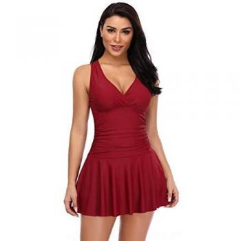 SHEKINI Bañador Mujer V Deep con Falda