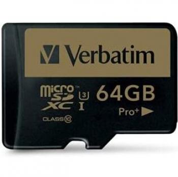 Verbatim Pro+ UHS-I U3 Nero Micro SDXC