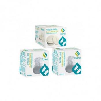 Farline 64 Pastillas de Limpieza + Vaso