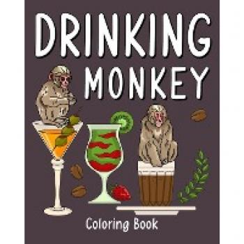 Drinking Monkey Coloring Book