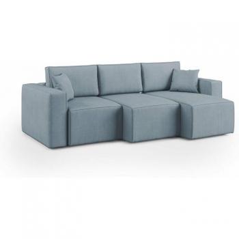 Sofá Morfeo 245 cm en Tela Impermeable Azul Claro con Asiento Extraíble