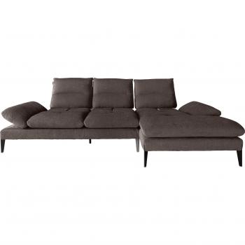 Monnalisa Ecksofa (Nicoletti Home) – 287 cm breit, grau, mit Sitz