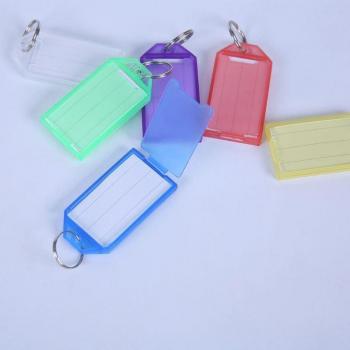 20 Pcs Strong Plastic Key Tags with Split Ring and Label Holder
