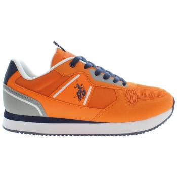 U.S. Polo Assn. Sneakers, male, Orange, Size: 13 US Polyester Sneaker with Contrasting Details and Logo
