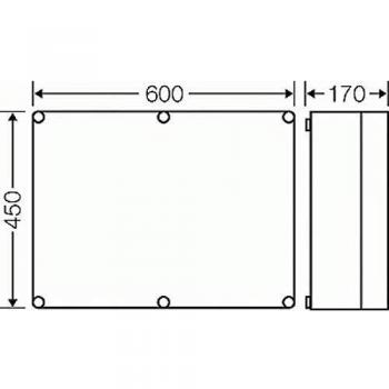 Boîtier vide Hensel Mi0601 575x425x146 mm