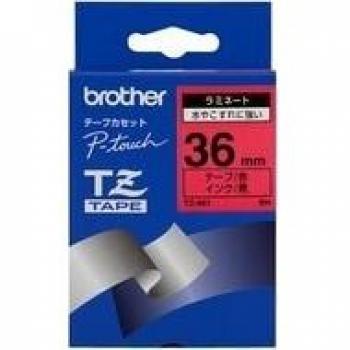 Brother Glanzband schwarz auf rot 36mm x 8m