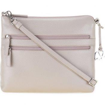 Mywalit's Beige Leather Cremona Shoulder Bag