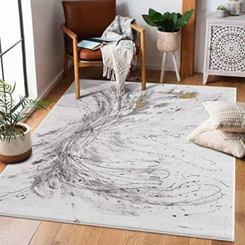 Carpet City Teppich »Chic«, 160x230 cm, 11 mm, goldfarben, Kurzflor, Abstrakt, Weicher Flor