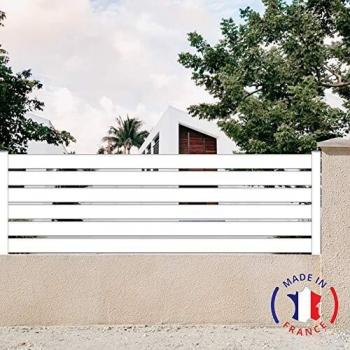 Clôture aluminium Packit 6 lames ajourée kit blanc RAL 9010