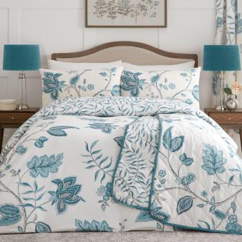 Samira Richly Illustrated Floral Print Duvet Cover and Standard Sham