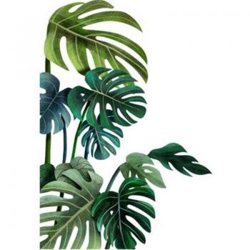 Tortue Tropicale: Panier de Feuilles Murales