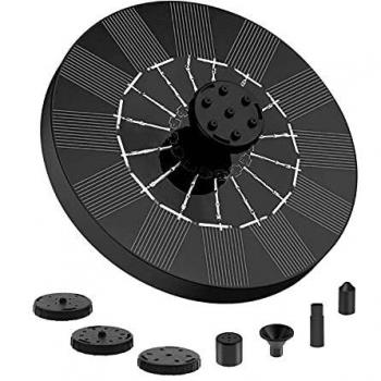 Maxesla Solar Fountain Pump – 1.4W 190L/H 4‑Nozzle Circular Float