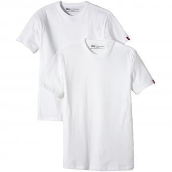 Camiseta blanca Levi's Slim 2 Pack Crew para hombre