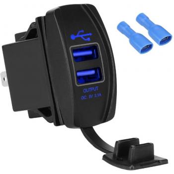Waterdichte Dubbele USB Lader 5V 3.1A voor Auto en Caravan
