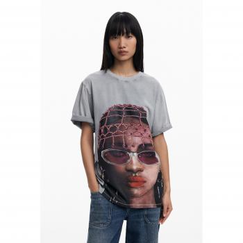 Camiseta Desigual Manga Corta en Tonos Grises