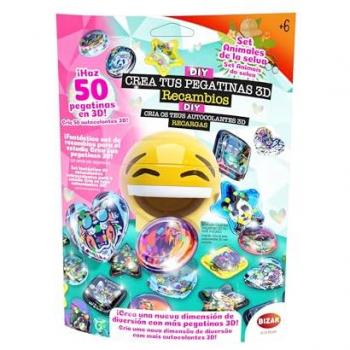 Complemento Sticker-Maker CREA Tus Pegatinas 3D, Animales de Safari, Bizak (63333093)