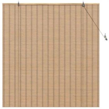 Store enrouleur marron clair 140 cm x 160 cm en bambou