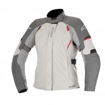 Alpinestars Stella Ares Rutschfeste Motorradjacke – Grau/Rot, XL XXL (XL+)