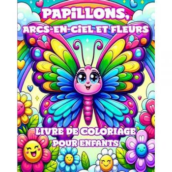 Divine, Camely R.: Livre de coloriage Papillons, Arcs-en-ciel et Fleurs pour Enfants