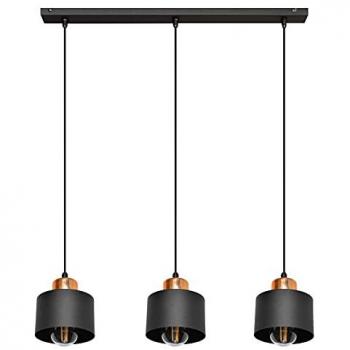 Edison Straight Bar Light Black, Copper 12cm