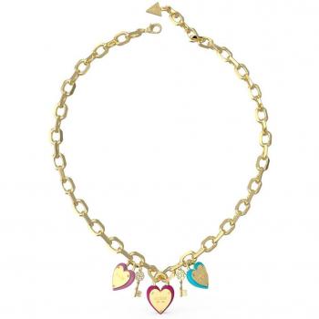 Collana in acciaio dorato con frase All You Need Is Love
