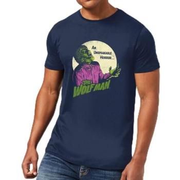Retro Wolfman Men’s T‑Shirt (Navy, XL)