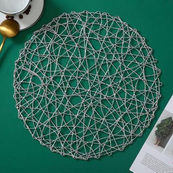 15 Inch Gold and Silver Non-slip Table Mat