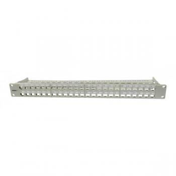 Patch Panel 1U 48xTP t95mm grigio chiaro – Modulo Synergy 21