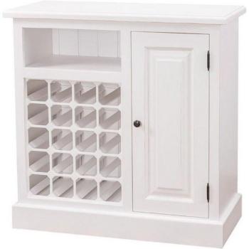 Casa Padrino Landhausstil Weinregal Weiß 90 x 41 x H. 90 cm