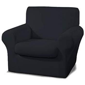 Copridivano Elasticizzato Antimacchia Protettivo Nero Genius Tinta Unita per Poltrona 1017