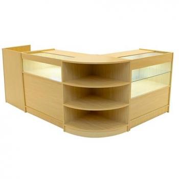 Europa LED Retail Counter Ensemble – B900/C900/TB60/LM60 (Maple Beige)