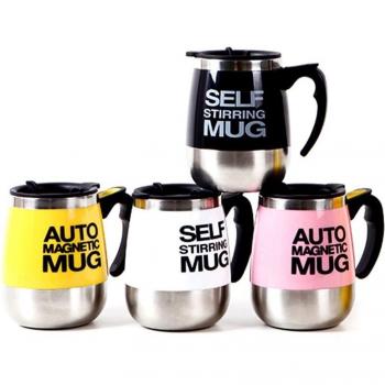 Taza de Acero Inoxidable con Mezclador Automático