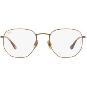 Ray‑Ban Gold‑Hexagon RX 8148V 1222 – Herrenbrille (Rund)