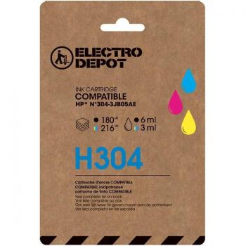 Tinta compatible HP H304 negro y color