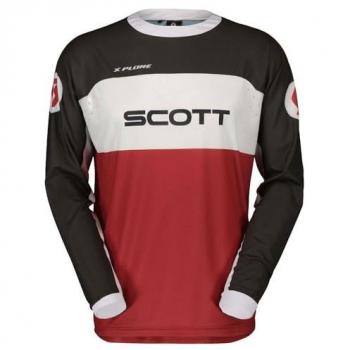Scott 450 X-Plore Swap Motocross-Jersey Schwarz Rot Größe M