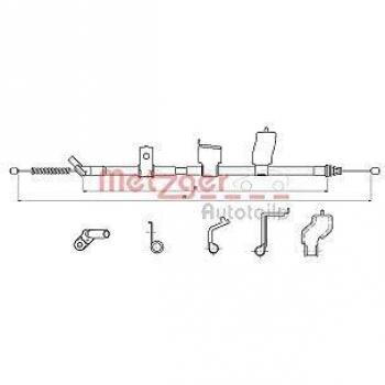 Metzger 17.0327 Parking Brake Cable for Nissan Vehicles