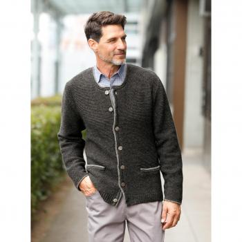 Marco Donati Herrenjacke Grau Graphit – 100 % Wolle – Größe 54
