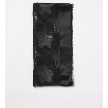 Sciarpa in Modal con Stelle di Emporio Armani Nero Taglia OS